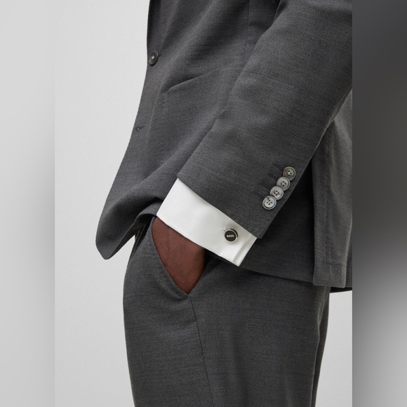 ✨3for$38 New Silver & Black Boss Cufflinks / Men’s Accessories BOSS - Picture 5 of 7